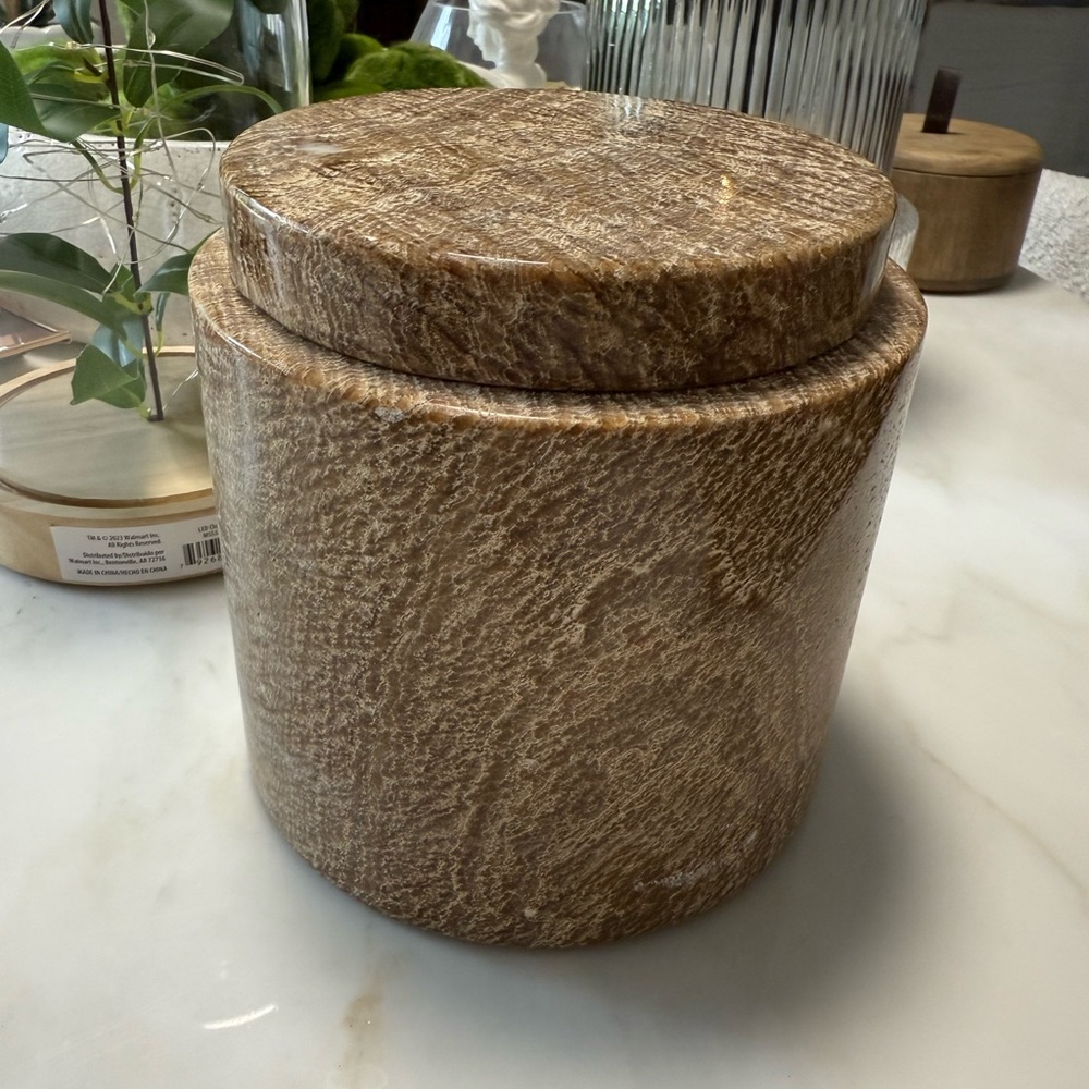 Brown Stone Textured Canister